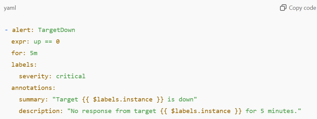 Guide for creating alerts in Prometheus Alert Manager | Engineering Tools