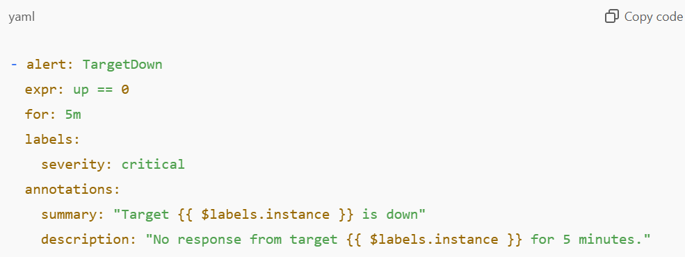 Guide for creating alerts in Prometheus Alert Manager | Engineering Tools