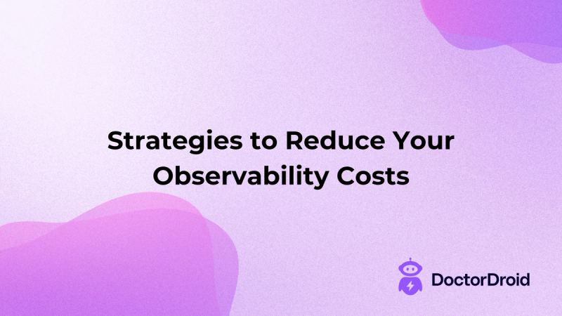 Strategies to Reduce Your Observability Costs