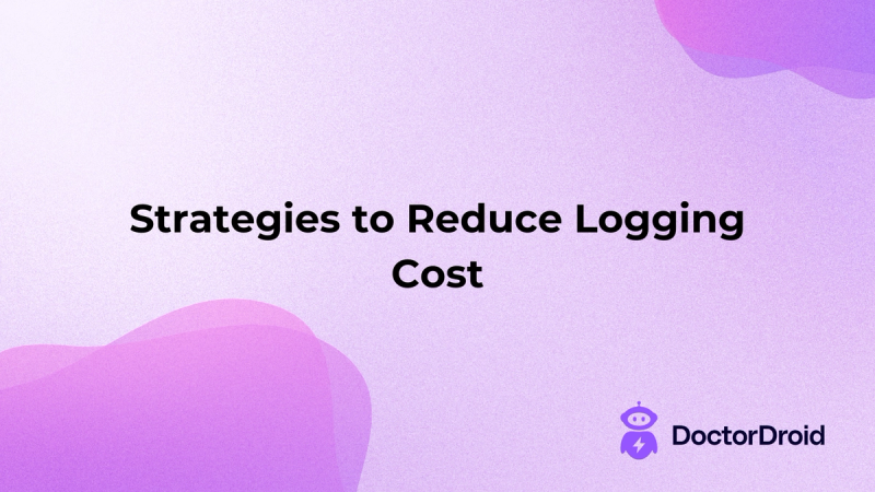 Strategies to Reduce Logging Cost