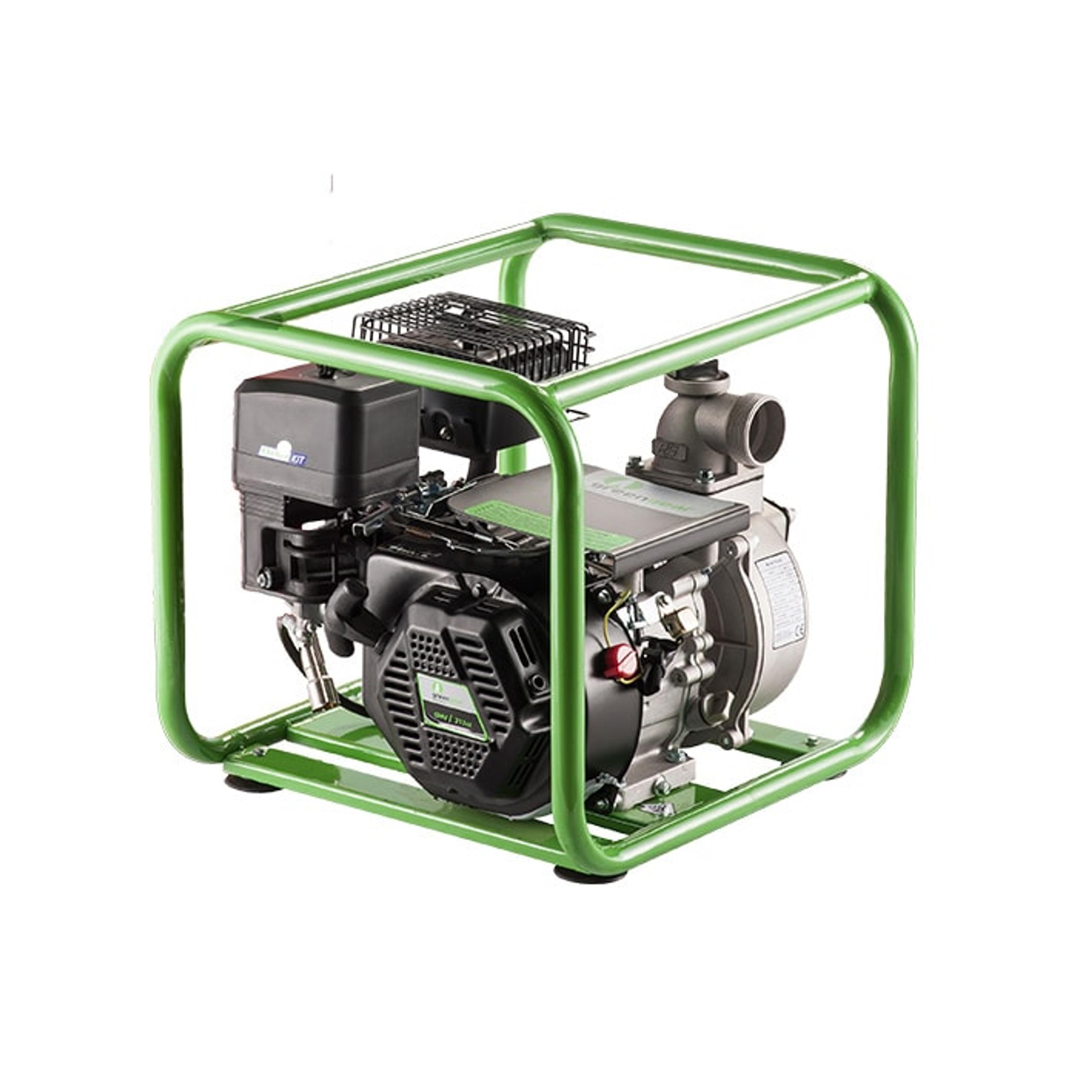 Green Gear LPG water pump with a green frame, product photo on a white background
