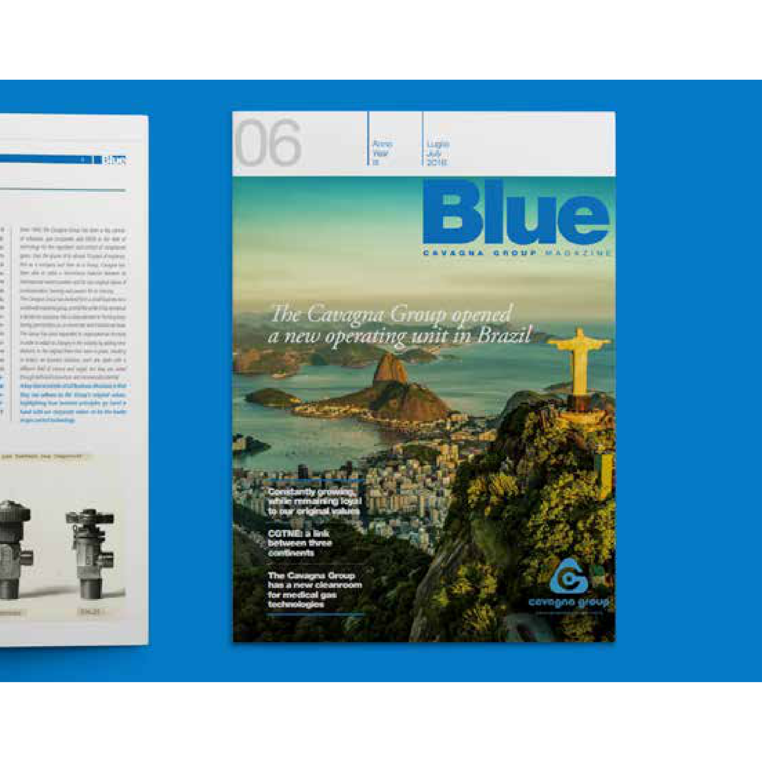 Cover of the Blue company magazine