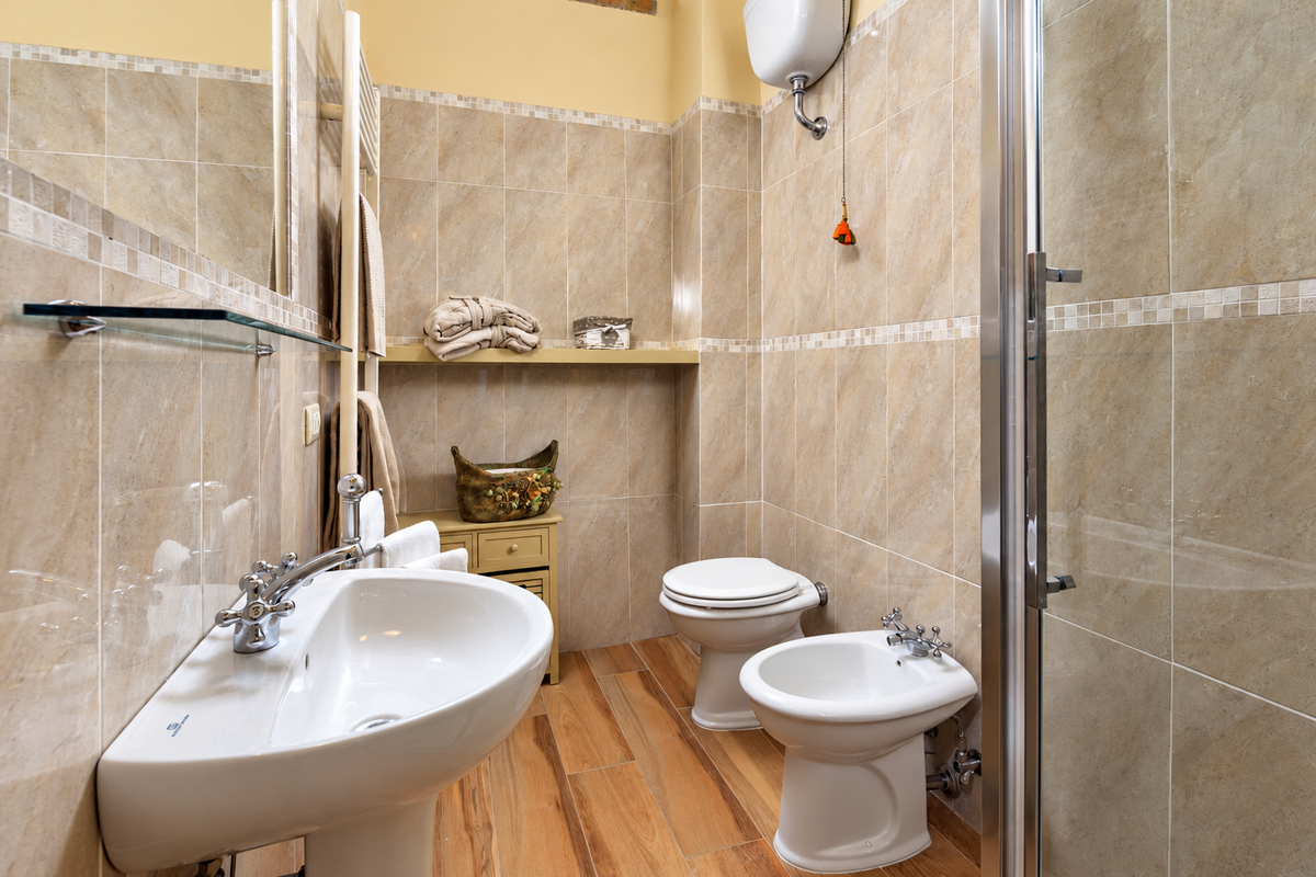 Cream bathroom
