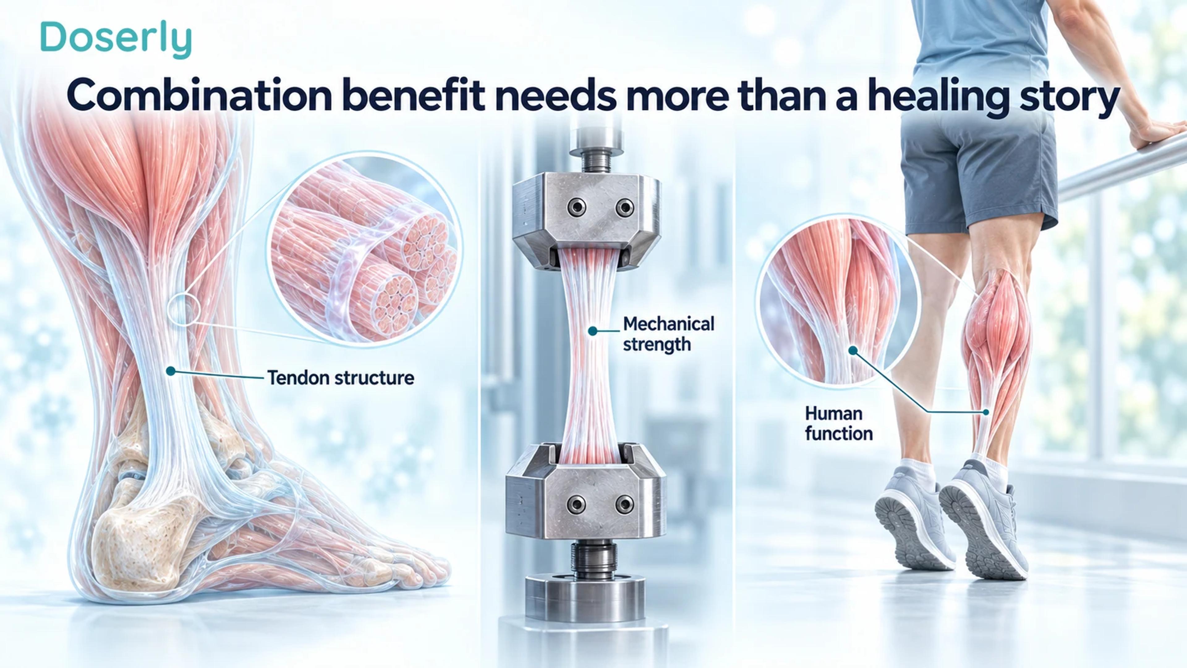 Achilles tendon anatomy, a mechanical testing apparatus, and a clothed adult performing a heel raise