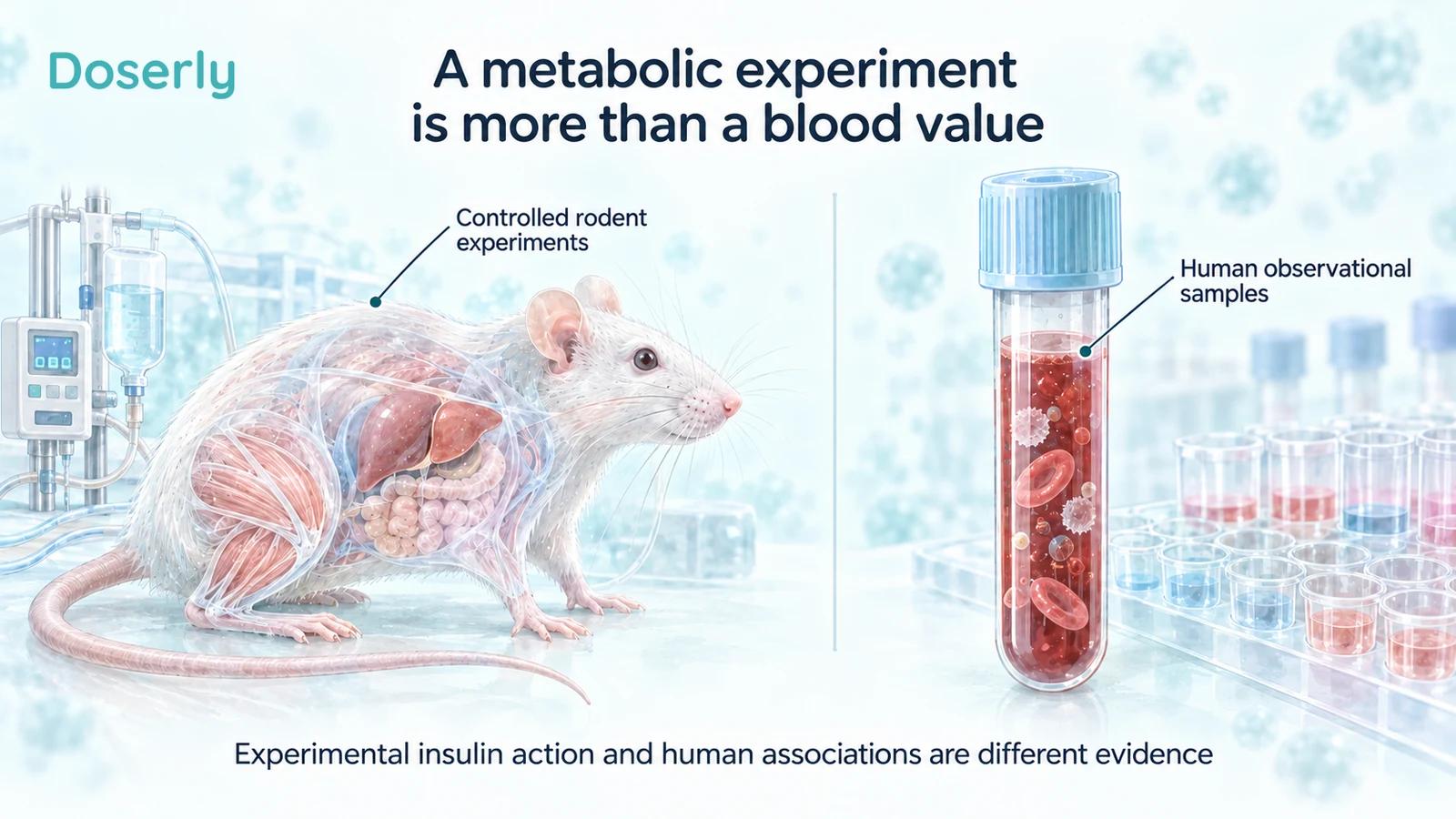 Illustrated rat and controlled laboratory apparatus separated from a human blood-sample tube and assay plate