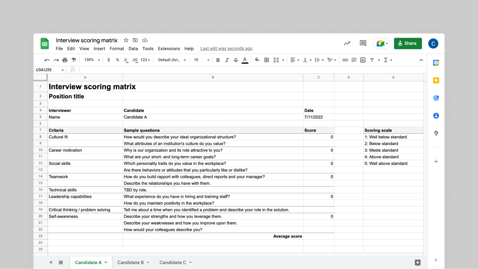 Behavioral Interview Scoring Matrix: A Guide | Polymer