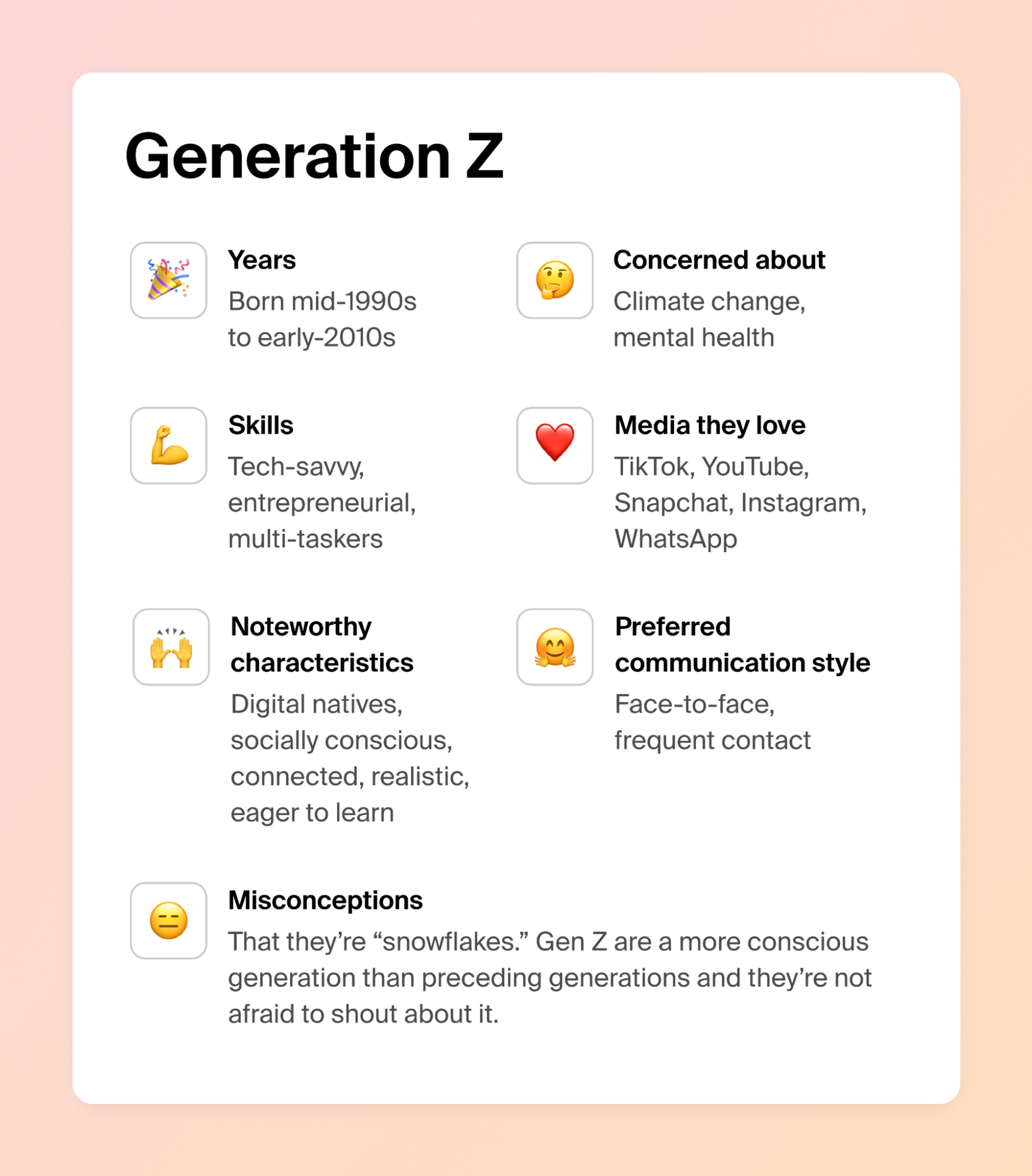 Screenshot of Gen Z Characteristics