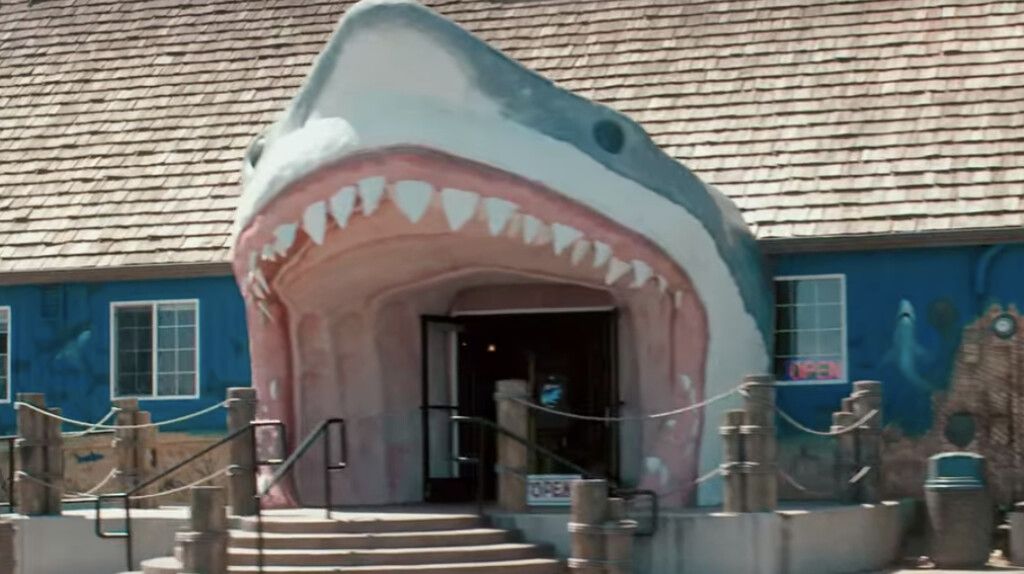 Shark mouth shop entrance