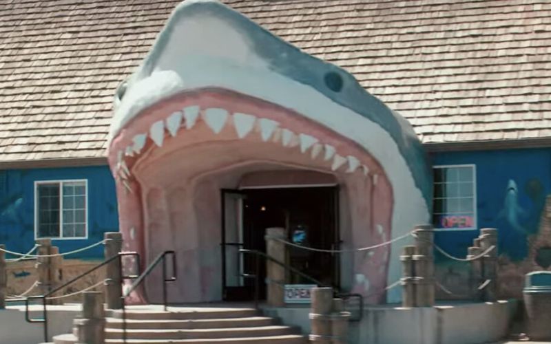 Shark mouth shop entrance