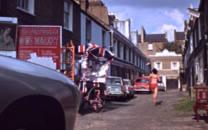 Outside Charlie Croker's Flat