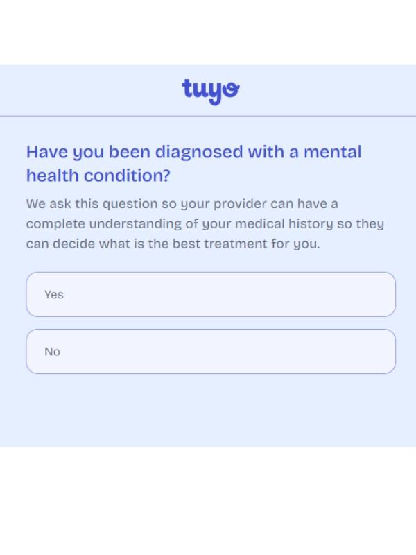 mental health question on tuyo health quiz