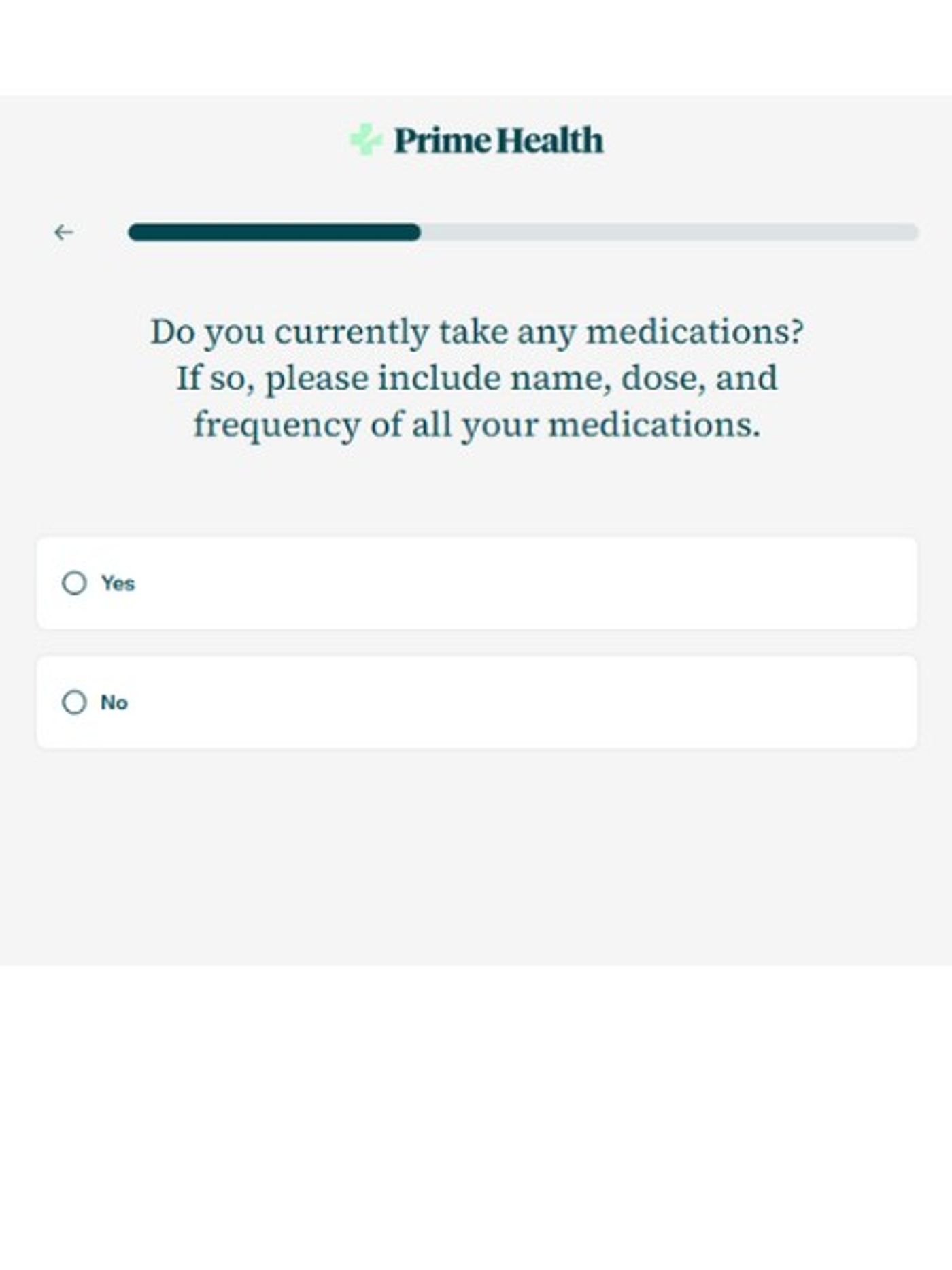 take any other medications question on primehealth quiz