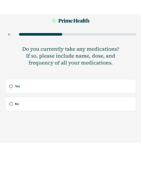 take any other medications question on primehealth quiz