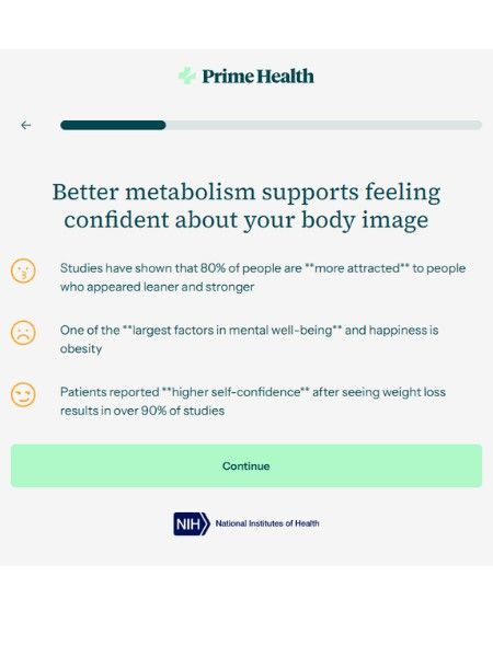 study on body image and weight loss question on primehealth quiz