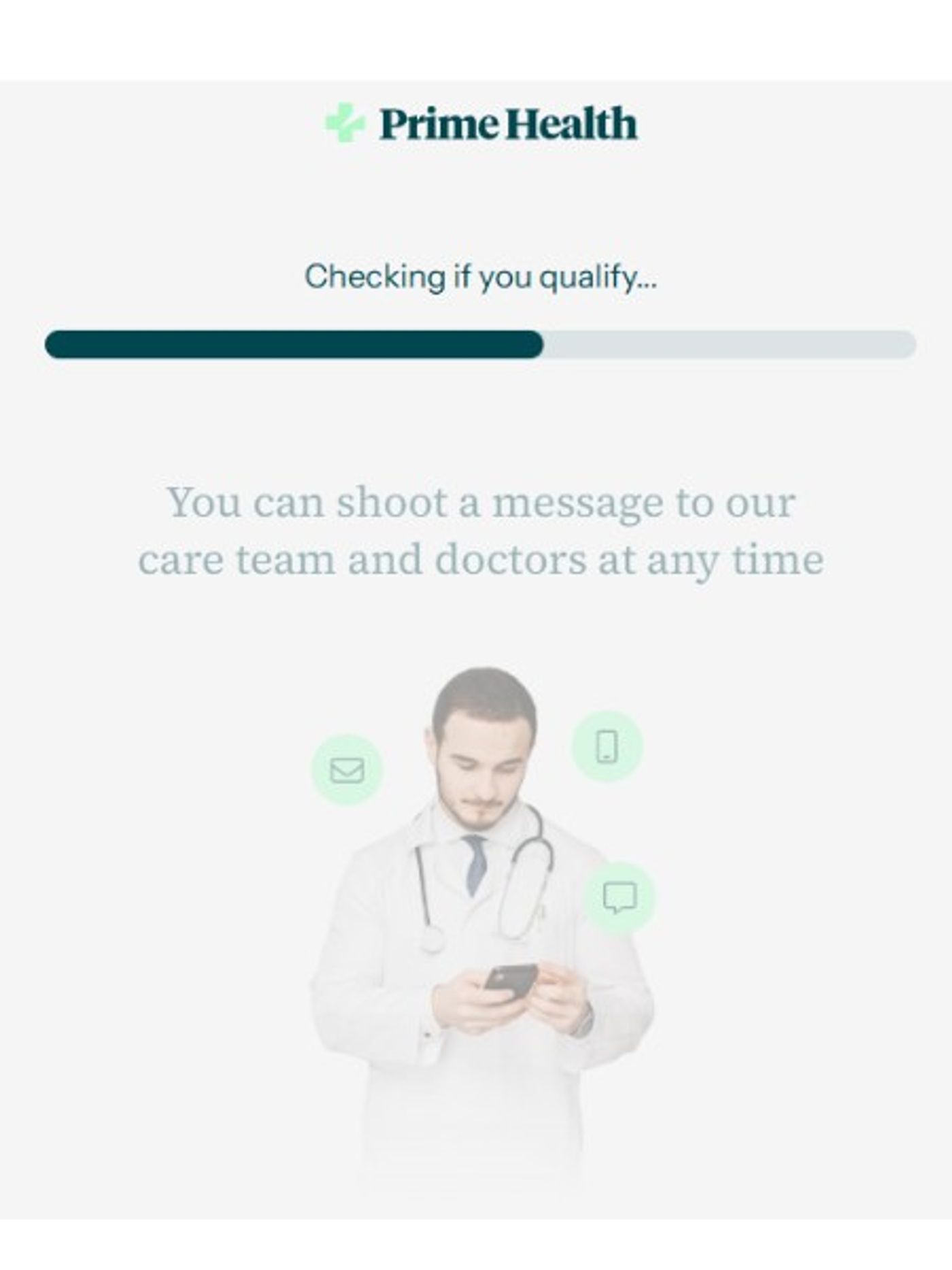 checking if qualify - question on primehealth quiz