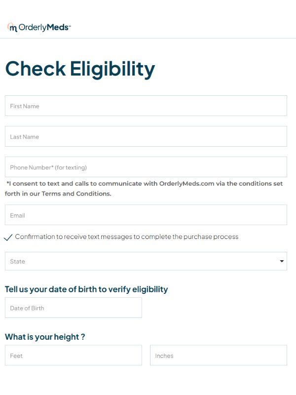 eligibility requirements on orderly meds quiz