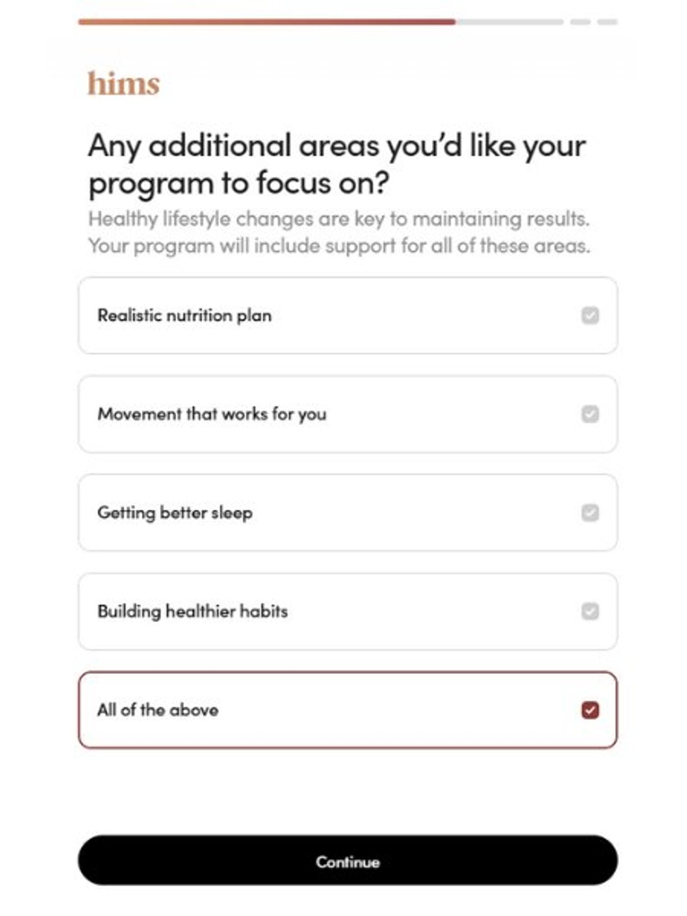 lifestyle focus question