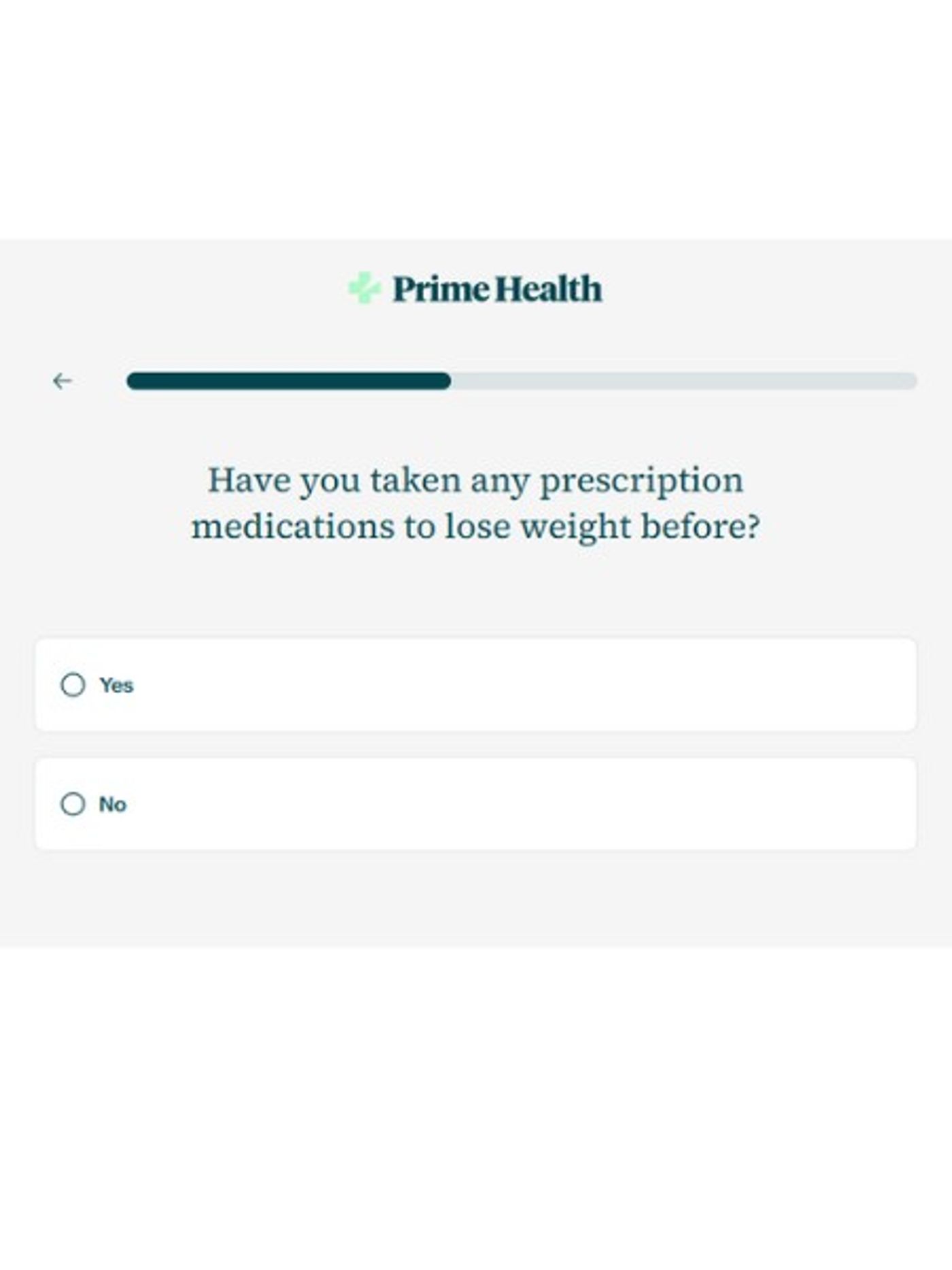 weight loss prescription in past question on primehealth quiz