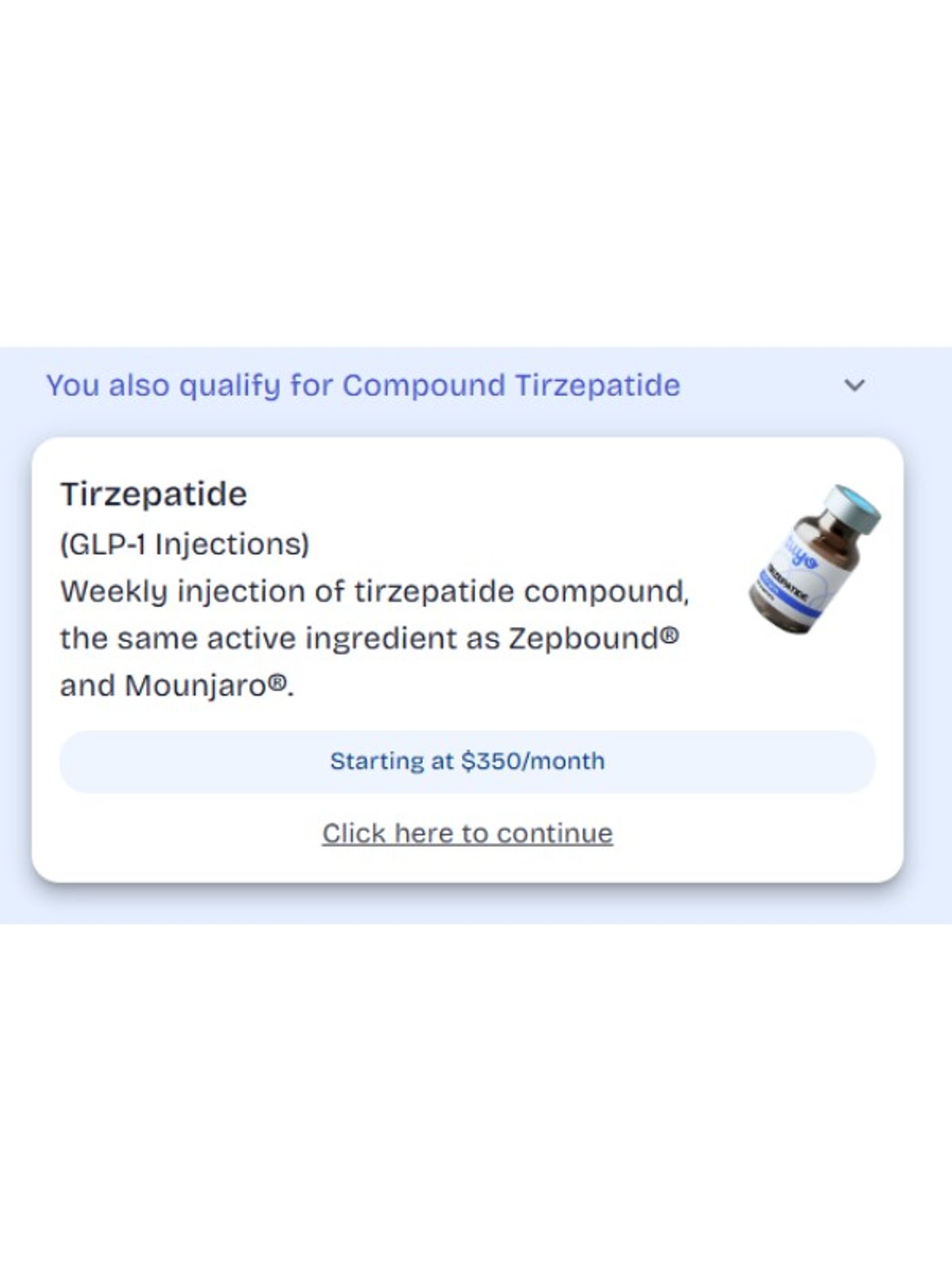 compounded tirzepatide pricing