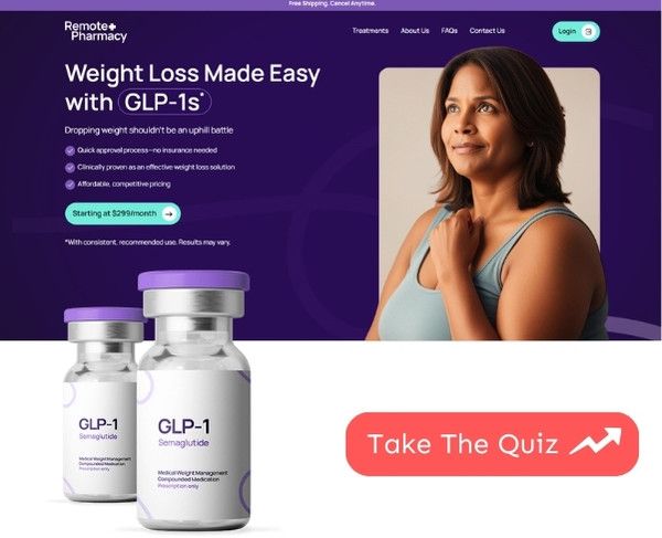 remote pharmacy - website medication quiz cta