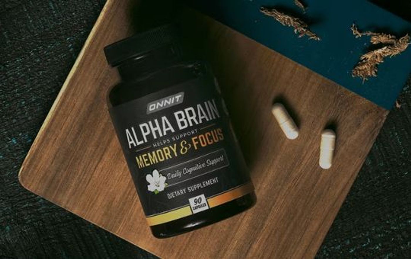 cutting board with alpha brain supplements