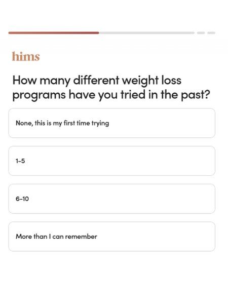 weight loss program question