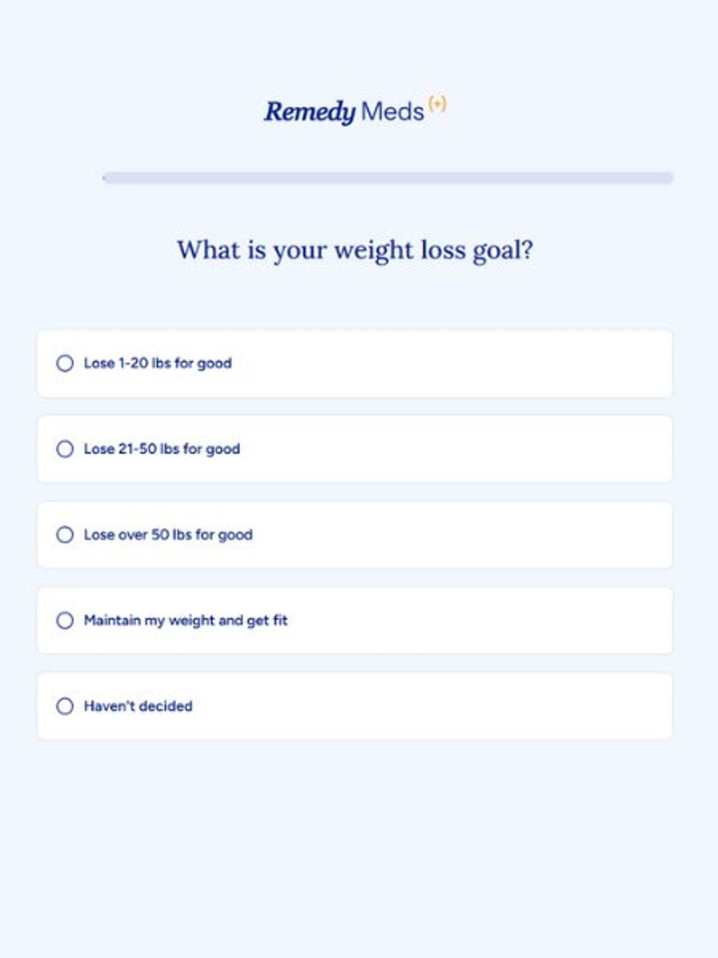 weight loss goal question