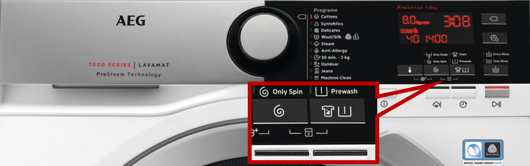 AEG Washing machine child lock icon