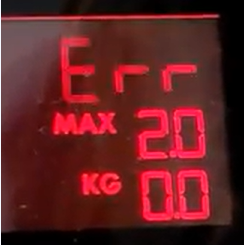 Anzeige Err im Display