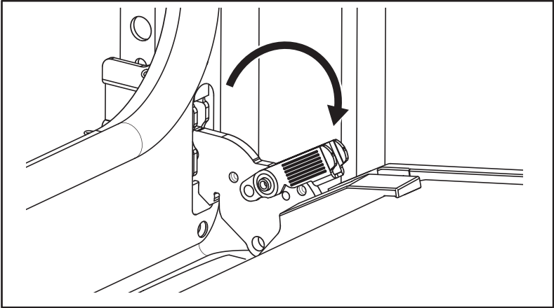 bisagra de la puerta del horno abierta