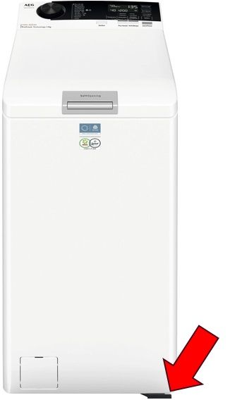 Position des Hebels um den Toplader zu schieben