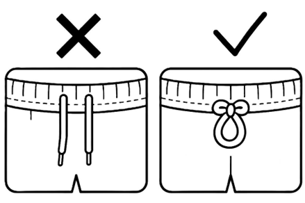 tied laces for drying