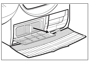 Catch the handle and pull the condenser out