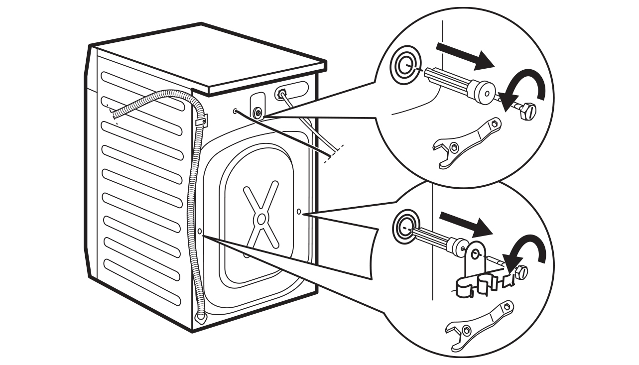 washing machine transit bolts