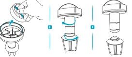 Staubsauger Auseinanderbauen des Filters zur Reinigung