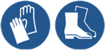 safety - gloves and protective footwear