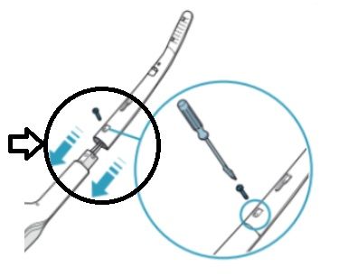 Staubsauger Zusammenführen des Griffstücks mit dem Gehäuse