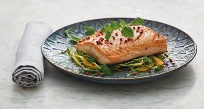 AF Lachs mit Pfefferkörnergewürz und Orange