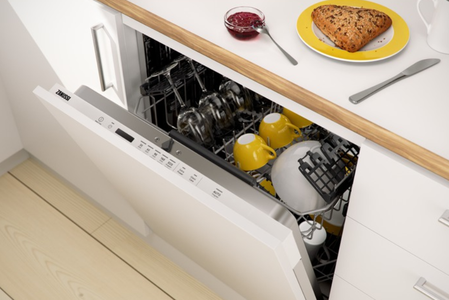 zanussi dishwasher open