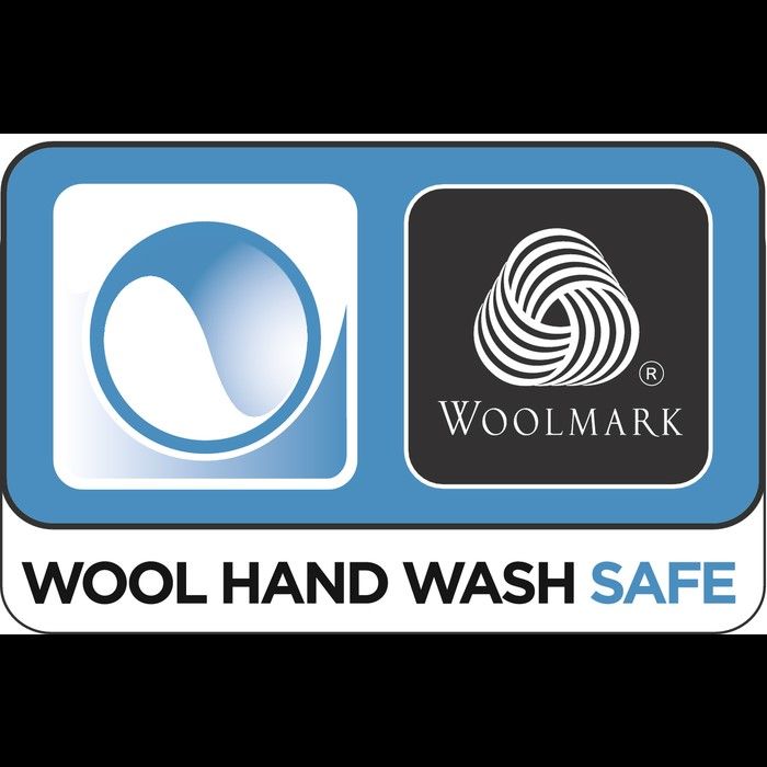 Woolmark Siegel blau