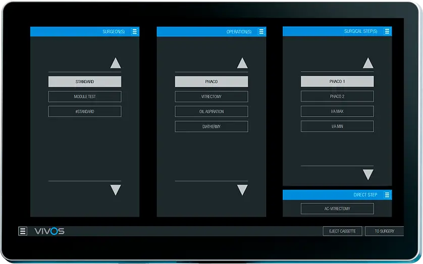 Display Vivos Core Phaco