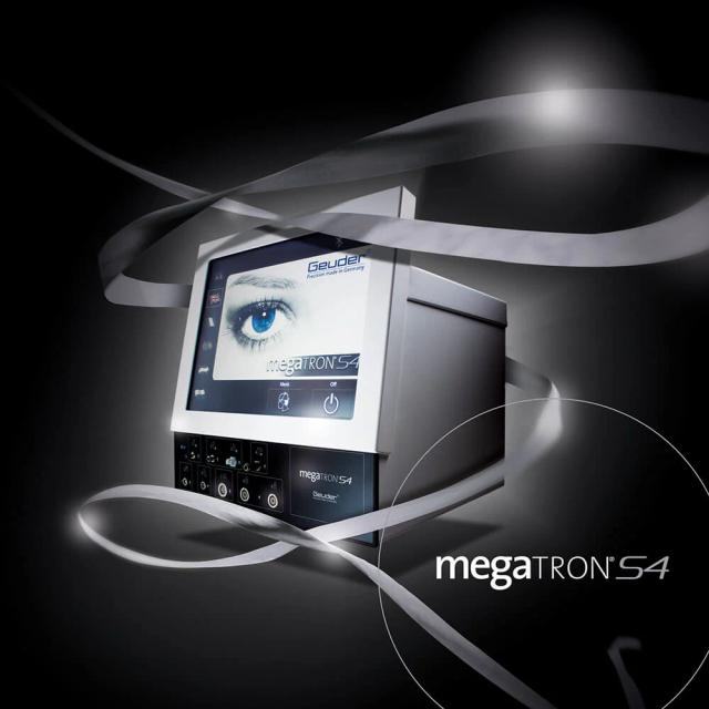 Mit dem *megaTRON® S4* wird das erfolgreiche Megatron® S3 mit einer Vielzahl verbesserter Eigenschaften für den Einsatz im vorderen und hinteren Augenabschnitt weiterentwickelt. Im Gegensatz zum S3 benötigt das S4 keine externe Druckluft. Die neue Peristaltik-Pumpe mit Venturi-Effekt bringt eine wesentliche Steigerung der Performance des Pumpensystems. Mit dem S4 können die OCULED Handstücke angesteuert und die intraokulare Halogen-Beleuchtung des S3 mittels LED Technologie erweitert werden. Der leistungsfähigere Rechner des S4 ermöglicht eine wesentlich flüssigere und schnellere Bedienung des Touch-Screens.
