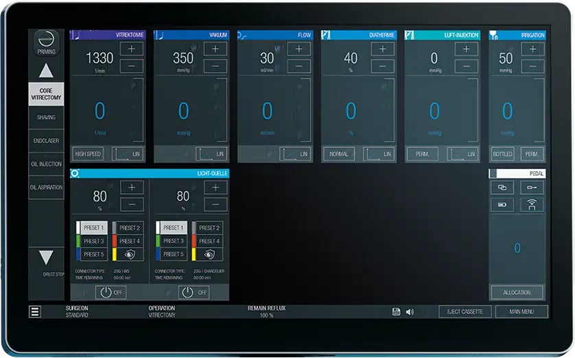 Display Vivos Nova+Core Vitrectomy