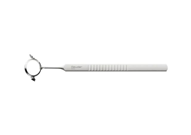 With the *double-needle stabiliser* developed with *S. Yamane* (Japan), Geuder enables flanged intrascleral IOL fixation – refractive alignment to within 0.25 D.
