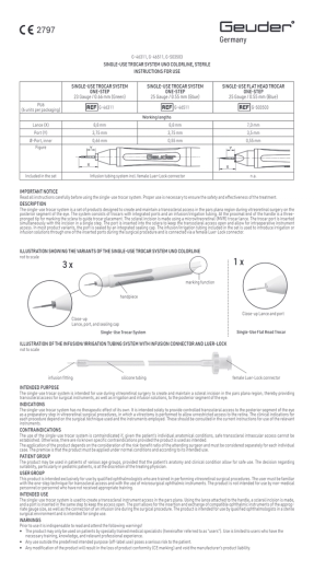 Single-Use-Trocar System Uno Colorline