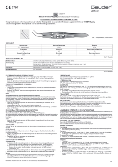 PA-S02777 Implantationspinzette mit Silikonschlauchummantelung