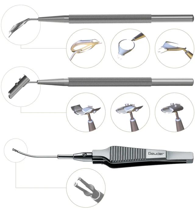 *F. Price* develops *DSEK*, M. Gorovoy the DSAEK. Geuder develops specialised implantation instruments after *Neuhann* and *Rieck* for gentle lamellar implantation.