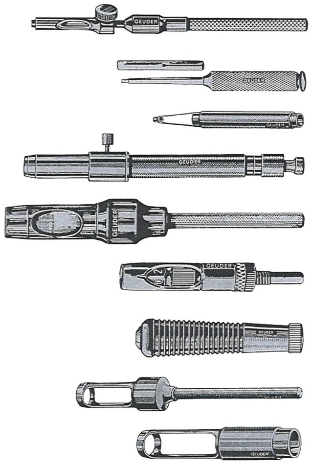 *José Barraquer*, “father of modern refractive surgery”, develops lamellar techniques and the first *microkeratome*. Geuder offers a broad portfolio of precise trephines.