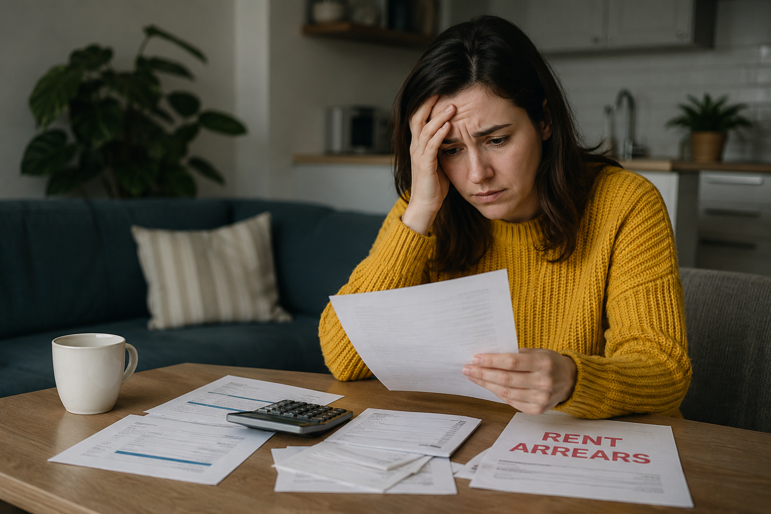 Christchurch based tenant reading documents about rental tribunals and how to manage their rental arrears.