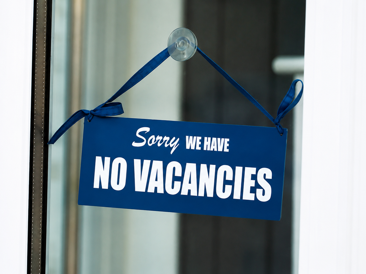No vacancies sign for Christchurch property rentals